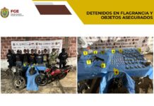 En San Andrés Tuxtla, FGE realiza cateo en taller mecánico y asegura motocicletas, armas y drogas
