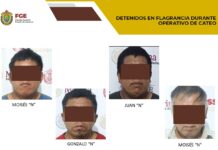 Detenidos en flagrancia y objetos asegurados en operativo de cateo con fuerzas federales y estatales en la zona norte