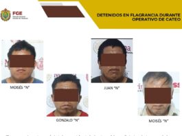 Detenidos en flagrancia y objetos asegurados en operativo de cateo con fuerzas federales y estatales en la zona norte