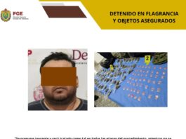 Detenido en flagrancia y objetos asegurados en operativo de cateo con fuerzas federales y estatales en Catemaco