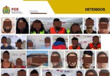 Fiscalía General del Estado detiene a 29 personas durante cateos realizados en diversos municipios