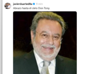 Exgobernador Javier Duarte confirma fallecimiento de su suegro Tony Macías