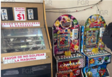 FGR asegura 8 máquina tragamonedas en Mariano Escobedo