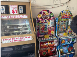 FGR asegura 8 máquina tragamonedas en Mariano Escobedo