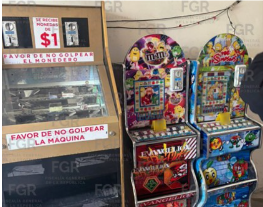 FGR asegura 8 máquina tragamonedas en Mariano Escobedo