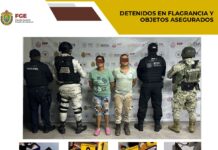 Detenidos en flagrancia y objetos asegurados en operativo de cateo con fuerzas federales y estatales en La Antigua