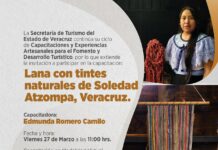 Invita SECTUR a la capacitación de Lana con tintes naturales de Soledad Atzompa