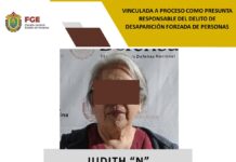 Vinculada a proceso por desaparición forzada; falsificó documentos de liberación en centro de detención de Coatepec