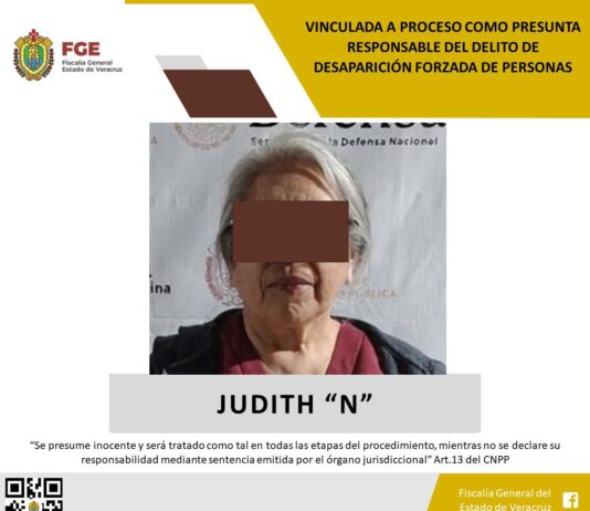 Vinculada a proceso por desaparición forzada; falsificó documentos de liberación en centro de detención de Coatepec