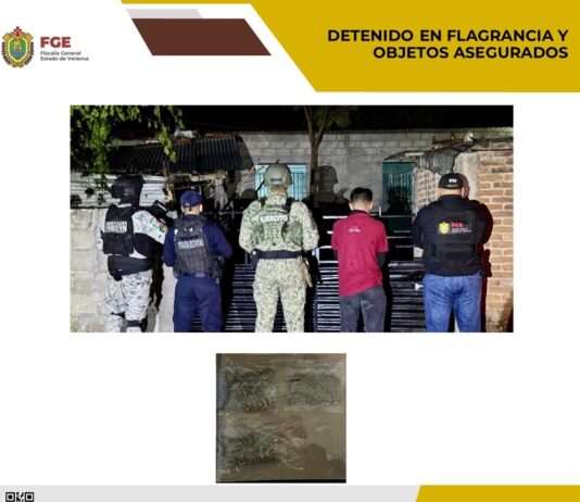Fiscalía General del Estado detiene a un adolescente y asegura indicios durante cateo en Paso de Ovejas