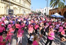 Participan 200 mujeres en “Guantes Rosas” en la ciudad de Veracruz