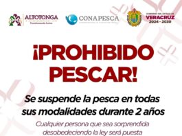 Altotonga prohíbe pesca en todas sus modalidades por un periodo de dos años