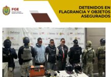 Detenidos en flagrancia y objetos asegurados en operativo de cateo con fuerzas federales y estatales en Xalapa