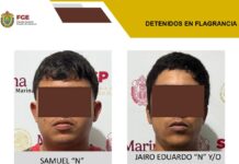 Detenidos en flagrancia y objetos asegurados, en operativo de cateo en Saltabarranca