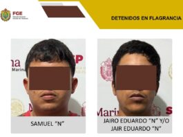 Detenidos en flagrancia y objetos asegurados, en operativo de cateo en Saltabarranca