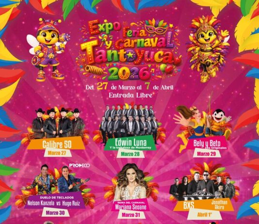 Presenta el alcalde Roberto San Román la cartelera oficial de la Expoferia y Carnaval Tantoyuca 2026