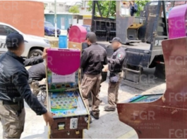 Asegura FGR máquinas tragamonedas en Alvarado