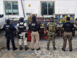 FGR asegura 15 máquina tragamonedas en Coatzacoalcos