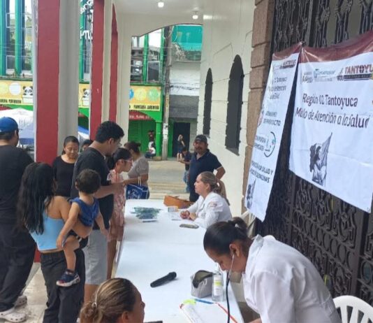Instalan módulo de atención médica gratuita en Palacio Municipal de Tantoyuca