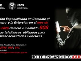 Golpe a la extorsión en Veracruz: UECS inhabilita más de 606 líneas telefónicas en marzo