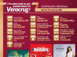 Invita SECTUR a recorrer Veracruz con agenda del 13 al 19 de abril