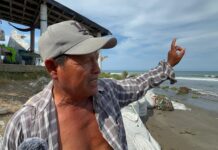 El mar se come mi casa en Las Barrancas de Alvarado: don Pioquinto