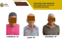 FGE logra imputación contra tres presuntos implicados en el delito de violación agravada: se les dicta prisión preventiva oficiosa