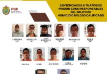Fiscalía de Veracruz logra condena de 70 años de prisión contra 13 responsables de multihomicidio en el sur del Estado