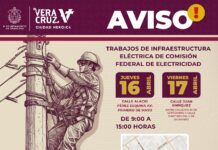 Trabajos de CFE en la colonia Flores Magón este 16 y 17 de abril