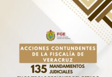 Fiscalía de Veracruz ejecuta 135 mandamientos judiciales en 32 municipios