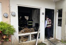 Atienden Bomberos y PC municipal incendio en Dream Lagoons