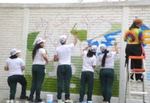 Juventudes transforman espacios con Tequios por la Tierra y Murales Mundialistas