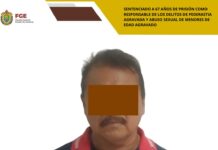 Fiscalía de Veracruz logra sentencia ejemplar de 67 años de prisión contra responsable de pederastia y abuso sexual