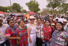 Los chinantecos también son veracruzanos: Rocío Nahle arranca obras carreteras en Tierra Blanca