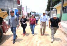En tres colonias, Daniela Griego supervisó avances de obras en proceso