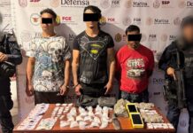 Fin de semana deja 40 detenciones y más de 250 dosis de droga asegurada: SSP