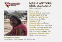 Buscan a adulta mayor de 92 años desaparecida en Mahuixtlán
