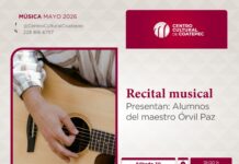 La SECVER invita a ciclo de presentaciones musicales en el Centro Cultural de Coatepec