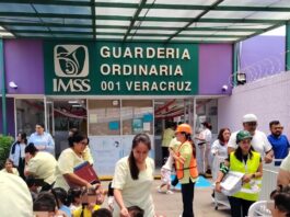 Guardería Ordinaria 001 del IMSS Veracruz Norte realiza simulacro de incendio