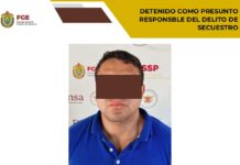 Coordinación entre Fiscalías permite captura de presunto secuestrador en Tuxpan