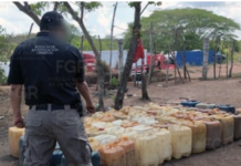 FGR investiga, luego del aseguramiento de más de 4 mil 500 litros de hidrocarburo en Juan Rodríguez Clara