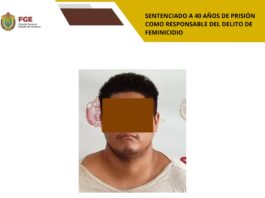 Fiscalía logra condena de 40 años por feminicidio en Santiago Tuxtla