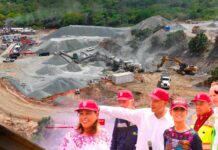 Presidenta y Gobernadora supervisan tramo Laguna Verde–La Mancha; registra 35% de avance