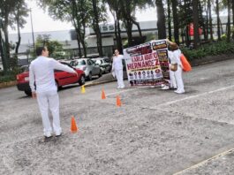 Protestan enfermeras por hostigamiento y carencias en Clínica Hospital del Issste en Xalapa