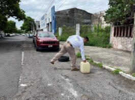 Tránsito Municipal de Veracruz libera calles de apartados ilegales