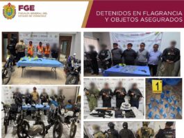 Como resultado de 38 cateos, 32 personas fueron detenidas en 32 municipios de Veracruz