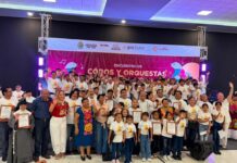 Reúne SECVER a coros y orquestas infantiles y juveniles en el Encuentro de la Región Olmeca