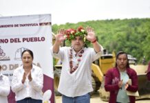 Inicia Roberto San Román pavimentación del tramo Moneque–Porvenir Chopopo en Tantoyuca