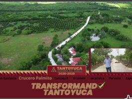 Anuncia alcalde de Tantoyuca asfaltado del camino a Palmito; conectará a cuatro comunidades