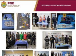 Como resultado de 33 cateos, 32 personas fueron detenidas en 23 municipios de Veracruz